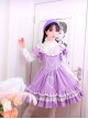 Purple Flying Sleeve Lace Sweet Lolita Dress