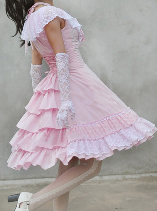 Sleeveless Bowknot Lace Classic Lolita Dress