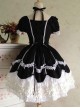 Cotton Bowknot Lace Sweet Lolita Short Sleeves Dress