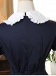 Vintage Dark Blue School Lolita Short Sleeve Dress