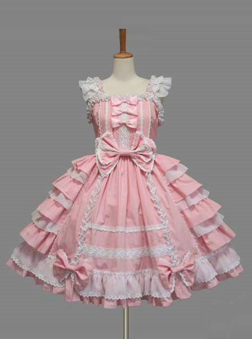 Sleeveless Bind Straps Lace Cute Sweet Lolita Dress