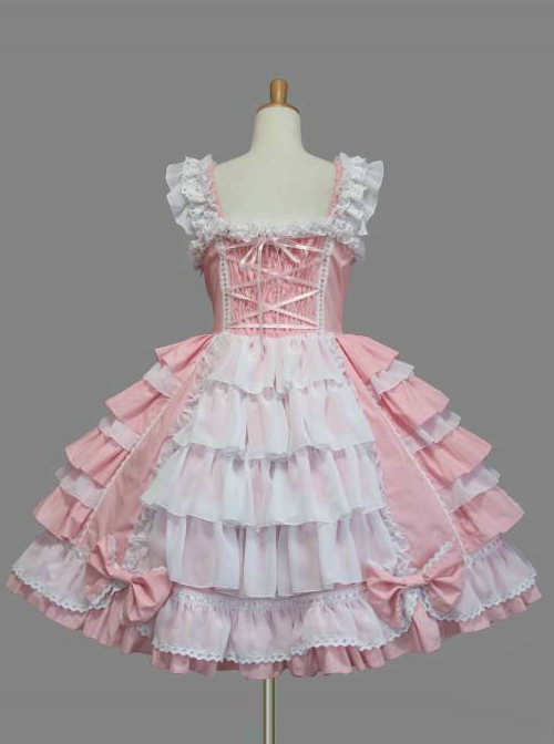 Sleeveless Bind Straps Lace Cute Sweet Lolita Dress