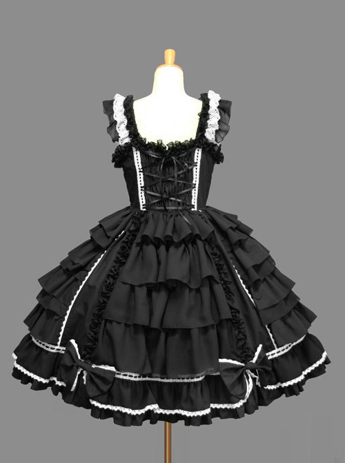 Sleeveless Bind Straps Lace Cute Sweet Lolita Dress