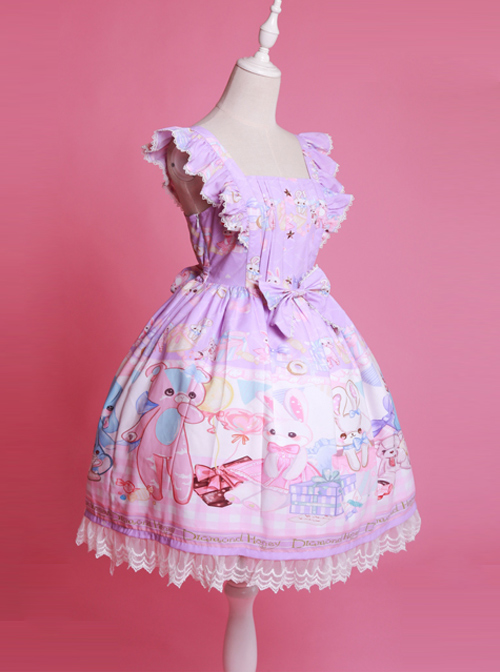 Cute Sleeveless Bows Chiffon Sweet Lolita Dress