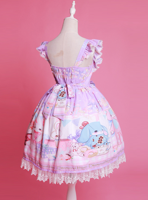 Cute Sleeveless Bows Chiffon Sweet Lolita Dress