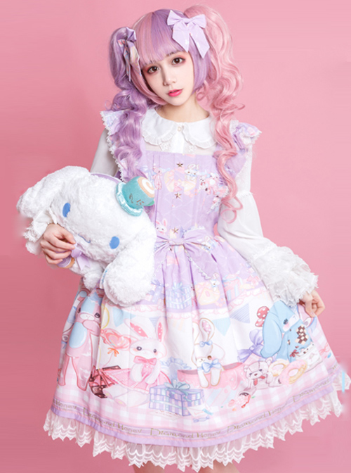 Cute Sleeveless Bows Chiffon Sweet Lolita Dress