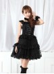 Red And Black Lace Gothic Lolita Sleeveless Dress