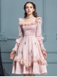 Retro Pink Ruffles Elegant Classic Lolita Long Sleeve Dress