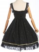 Constellation Black Short Sleeves Stylish Gothic Lolita Sling Dress