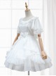 Short Sleeve Ruffles Elegant High Waist Classic Lolita Dress