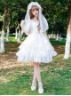 Short Sleeve Ruffles Elegant High Waist Classic Lolita Dress