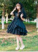 Short Sleeve Ruffles Elegant High Waist Classic Lolita Dress