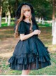 Short Sleeve Ruffles Elegant High Waist Classic Lolita Dress