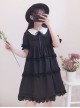 Black Cute Ruffles Sweet Lolita Short Sleeves Dress