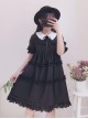 Black Cute Ruffles Sweet Lolita Short Sleeves Dress