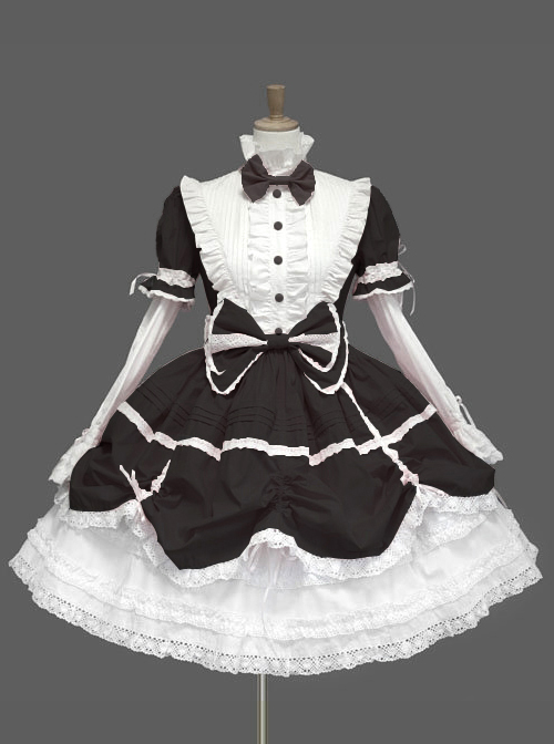 Pink And White Cute Bows Sweet Lolita Dress