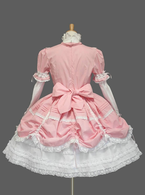 Pink And White Cute Bows Sweet Lolita Dress