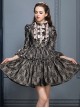 Black Lace Elegant Gothic Lolita Long Sleeves Dress