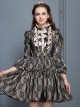 Black Lace Elegant Gothic Lolita Long Sleeves Dress