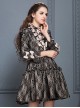 Black Lace Elegant Gothic Lolita Long Sleeves Dress