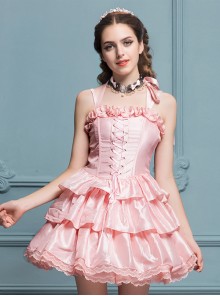 Palace Style Slim Sweet Classic Lolita Sling Dress