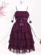 Chiffon Bowknot Elegant Classic Lolita Sling Dress