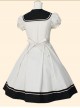 Retro Navy Collar Bowknot School Lolita Short Sleeve Dress