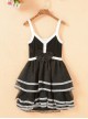 Fashion Contracted Black Bowknot Gothic Lolita Sling Dress