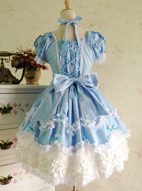 Cute Lace Elegant Sweet Lolita Short Sleeves Dress