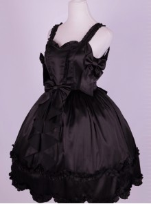 Pure Color Bowknot Cute And Sexy Classic Lolita Sling Dress