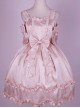 Pure Color Bowknot Cute And Sexy Classic Lolita Sling Dress