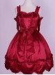 Pure Color Bowknot Cute And Sexy Classic Lolita Sling Dress