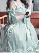 Pure Color Bowknot Cute And Sexy Classic Lolita Sling Dress
