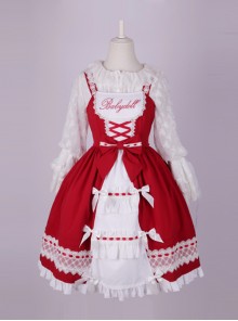 Cute Bowknot Pure Color Classic Lolita Sling Dress