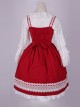 Cute Bowknot Pure Color Classic Lolita Sling Dress