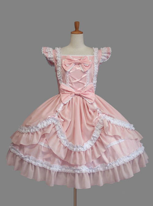 Cute Cotton Sleeveless Lace Classic Lolita Dress