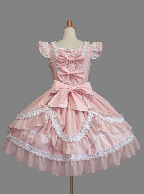 Cute Cotton Sleeveless Lace Classic Lolita Dress