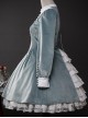 Velour Long Sleeve Pearl Buttons Classic Lolita Dress