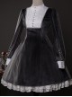 Velour Long Sleeve Pearl Buttons Classic Lolita Dress