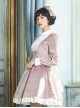 Velour Long Sleeve Pearl Buttons Classic Lolita Dress