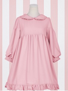 Doll Collar Ruffle Chiffon Sweet Lolita Long Sleeve Dress