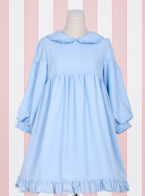 Doll Collar Ruffle Chiffon Sweet Lolita Long Sleeve Dress