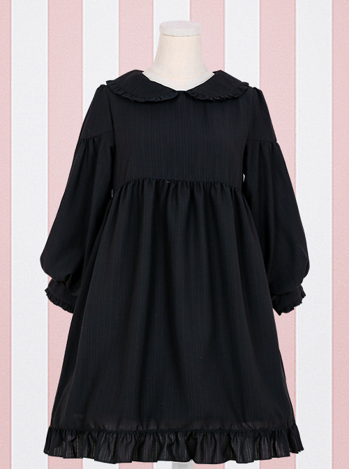 Doll Collar Ruffle Chiffon Sweet Lolita Long Sleeve Dress