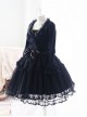 Black Bowknot Bind Straps Gothic Lolita Sling Dress
