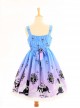 Gradient Cats Printing Sweet Lolita Sling Dress