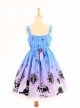 Gradient Cats Printing Sweet Lolita Sling Dress