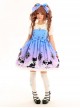 Gradient Cats Printing Sweet Lolita Sling Dress