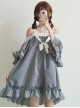 Off-shoulder Plaid Lace Sweet Lolita Dress