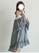 Off-shoulder Plaid Lace Sweet Lolita Dress
