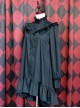 Ruffles Long Sleeves Stand Collar Gothic Lolita Dress